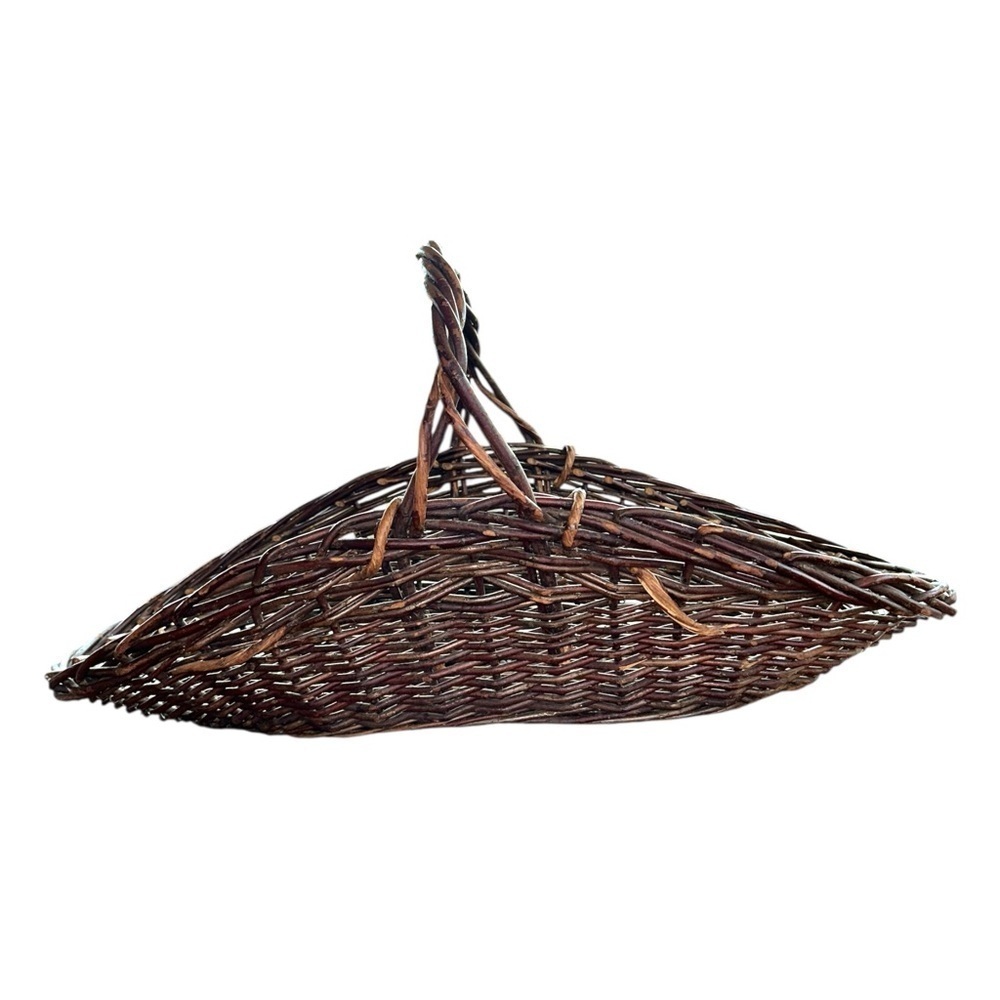 Large Handmade Brown Wicker 30” log Basket - Picture 2 of 16